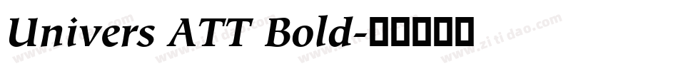Univers ATT Bold字体转换